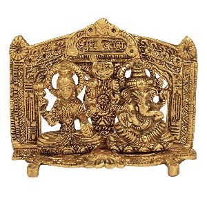 Metal Goddess Lakshmi and Lord Ganesha Idol