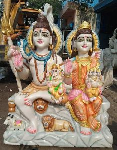 Marble Shiv Parivar Statue