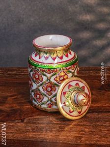 Marble hand painted container