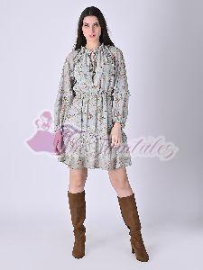 Womens Crystal Floral Dress