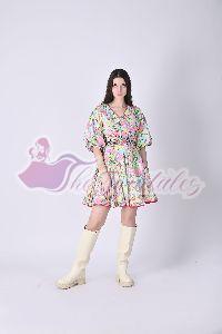 Womens Elesia Waist Embroidered Skater Dress