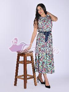 Womens Farrah Aqua Paisley Midi Dress