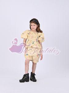 Girls Cinderella Smock Peplum Co-ord Set