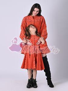 Mother and Daughter Angelina Tangy Corduroy Dress