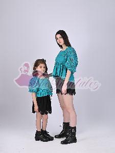 Mother and Daughter Emilia Cutwork Blouse Top