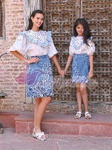 Mother and Daughter Ibaza Cutwork Top