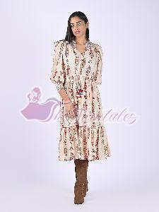 Womens Inayat Sleeve Detail Midi Dress