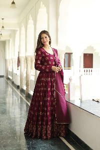 Rayon Heavy Gown with Dupatta