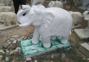 Marble Elephant Statue