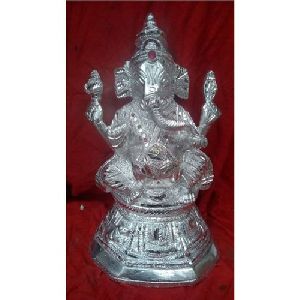 White Metal Ganesh Statue