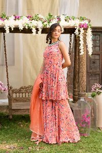 Printed Sharara Set