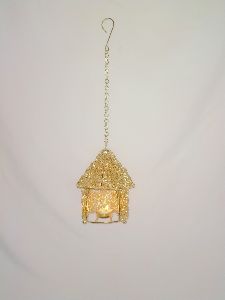 wire mesh hut hanging tealight holder