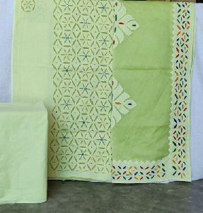 Light Green Applique Embroidery Suit Material