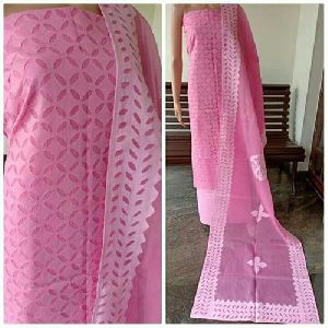 Pink Cutwork Suit Material