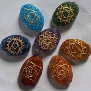 Agate Seven Chakra Oval Reiki Set