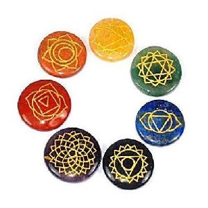 Agate Seven Chakra Round Reiki Set