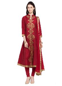 Cotton Embroidered Anarkali Salwar Suit