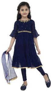 Kids Georgette Anarkali Salwar Kameez