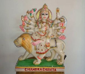 Marble Chandraghanta Maa Statue