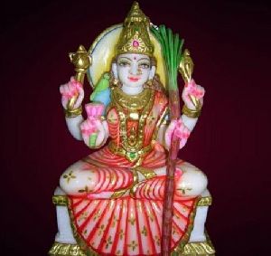 Marble Multicolor Lakshmi Statue