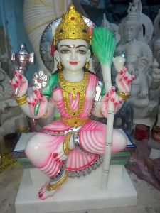 Marble Sitting Gauri Maa Statue