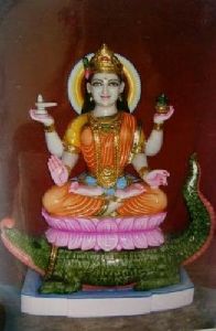 Marble Sitting Lakshmi Statue
