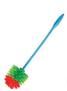 Round toilet cleaning brush