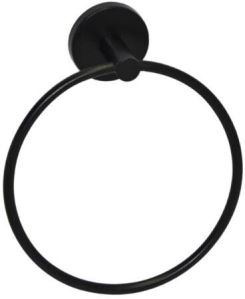 Towel Ring Round Black