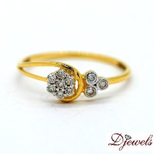 Certified Diamond studded Hallmarked gold Ring