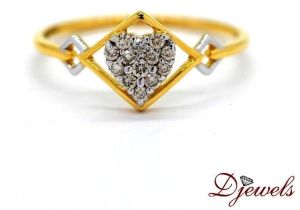 Daily Wear Gold Diamond Ring for Women's