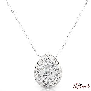 Elegant Design of 1.30 Ct Pear Shape Solitaire Diamond Pendant