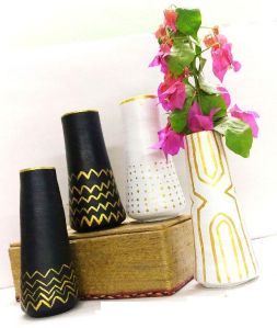 Hand carved Clay Vases set