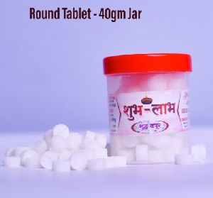40 gm Round Camphor Tablet Jar