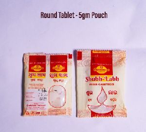 5 gm Round Camphor Tablet Pouch