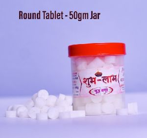 50 gm Round Camphor Tablet Jar