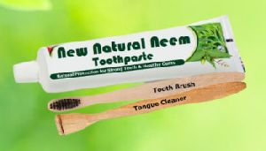 New Natural Neem Toothpaste, Toothbrush & Tongue cleaner