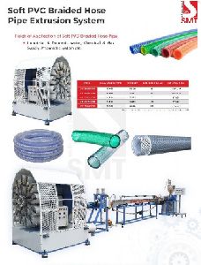 Soft PVC Braided Hose Pipe Extrusion System