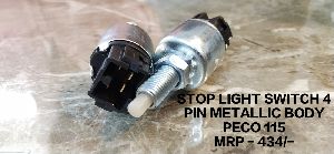 Peco 115 Stop Light Switch 4 Pin Metallic Body Bolero/scorpio/all Mahindra/tata