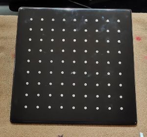 BLACK GLOSS SS RAIN SHOWER SQUARE 6''X6''