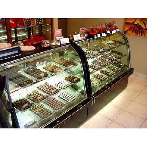 Curved Glass Sweet Display Counter