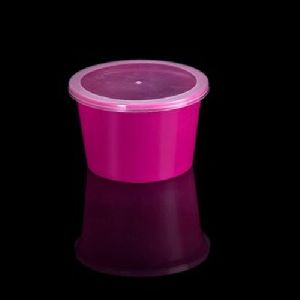 500 ml Pink Plastic Round Container