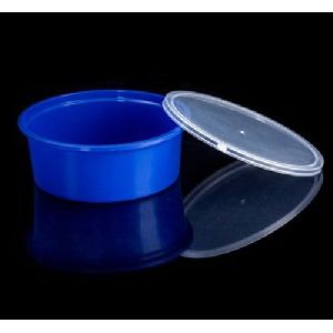 750 ml Blue Plastic Round Container