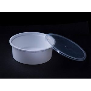 750 ml White Plastic Round Container
