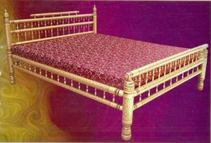 teak wood double bed