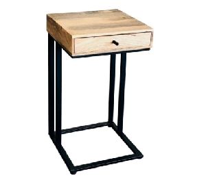 Single Drawer Wooden Side Table