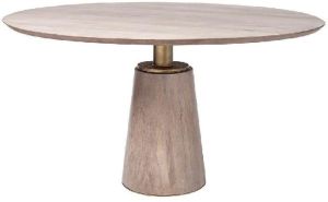 wooden round dining table