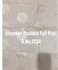 Foil Print Chanderi Fabric