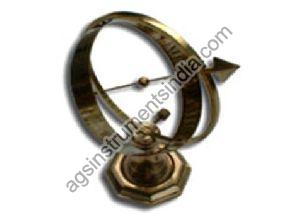 AGSAR-03 Brass Zodiac Arrow Armillary with Wooden Base