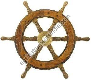 AGSSW-10 Wooden Ship Wheel with Brass Ring