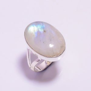 RAINBOW MOONSTONE silver ring